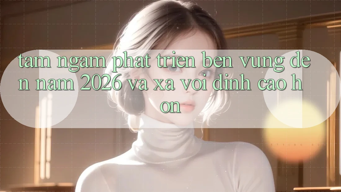 Tầm Ngắm Phát Triển Bền Vững Đến Năm 2026 và Xa vời Đỉnh cao hơn